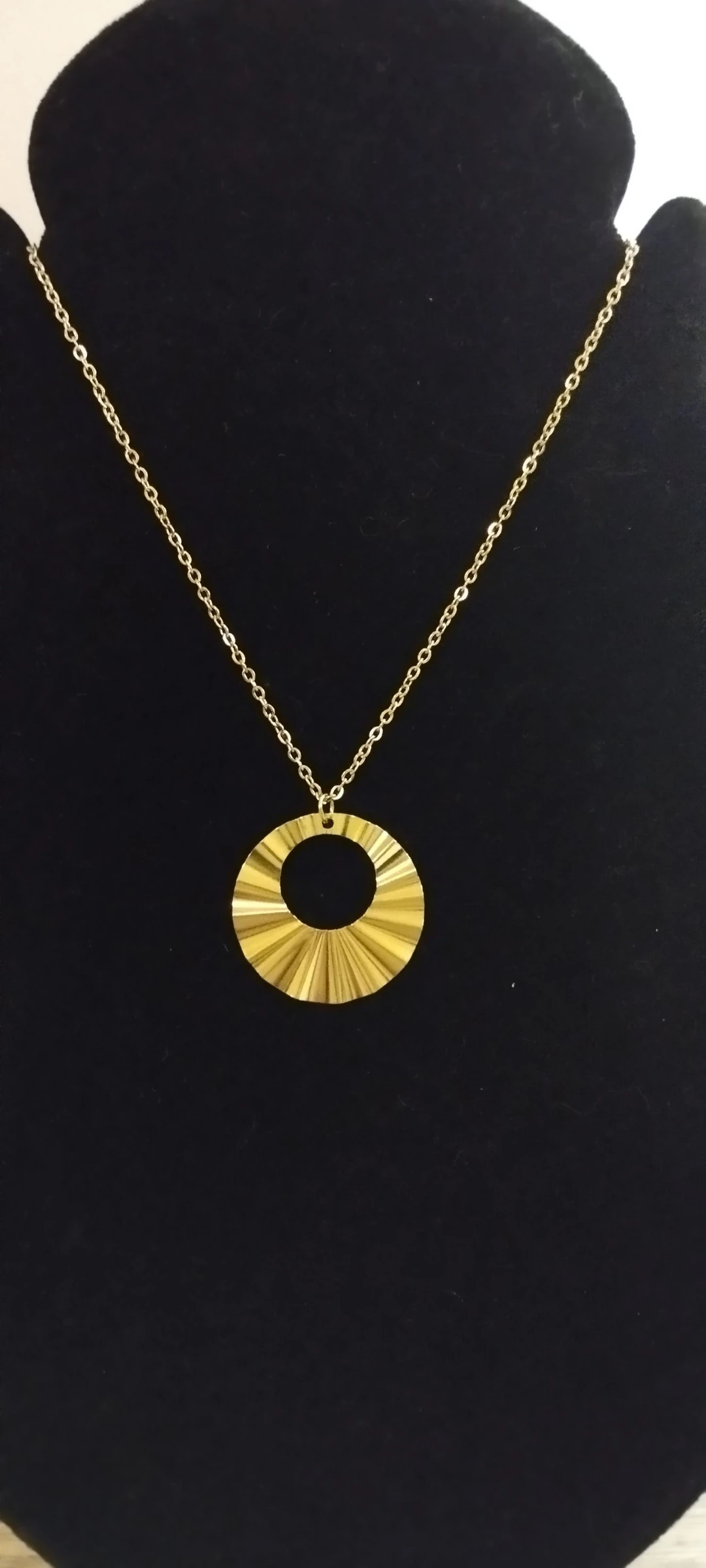 Collier acier inoxydable doré 